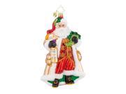 Christopher Radko Glass Off the Vine Blanc Santa Claus Christmas Ornament 1018015