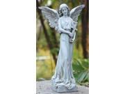 15.5 Joseph s Studio Angel Holding a Cross in Her Arms Religious Outdoor Garden Statue