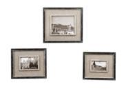 Set of 3 Distressed Black and Burlap 4x6 5x7 8x10 Photo Picture Frames
