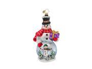 Christopher Radko Glass Winter Wonderland Man Snowman Christmas Ornament 1016887