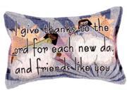 12 Charming I Give Thanks Everyday Decorative Accent Throw Pillow