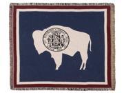 State Flag of Wyoming Woven Tapestry Afghan Throw Blanket 50 x 60