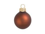 4ct Matte Chocolate Brown Glass Ball Christmas Ornaments 4.75 120mm
