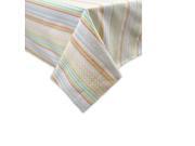 Festive Easter Zig Zag Striped Rectangular Cotton Tablecloth 84 x 60