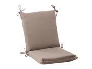 36.5 Light Brown Solarium Outdoor Patio Squared Chair Cushion with Ties