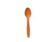 Club Pack of 288 Sunkissed Orange Premium Heavy Duty Plastic Party Spoons