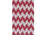 8 x 11 Incredible Talitha Blue Cherry Red And Gray Hand Woven Area Throw Rug