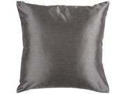22 Shiny Solid Charcoal Gray Decorative Down Throw Pillow