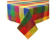 Vivid Summers Colorful Checkered Table Cloth 84 x 60