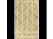 2 x 3 Crossing Intersections Mellow Yellow and Black Olive Hand Woven Wool Area Throw Rug