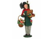 13 Christmas Peddler with Basket of Holiday Goodies Christmas Caroler Figure