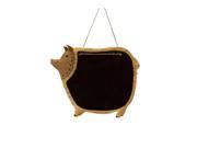 Country Rustic Wood Grain Textured Hanging Pig with Chalkboard 11