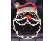 18 Lighted Santa Claus Face Christmas Window Silhouette Decoration