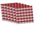 Set of 6 Decorative Tango Red and White Checker Table Placemat 14