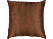 20 Chocolate Brown Shiny Ribbed Decorative Throw Pillow