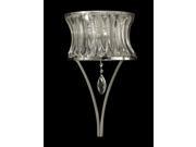 17 Polished Chrome Ocean View Hand Cut Crystal Wall Sconce