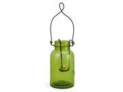 7.5 Fancy Fair Decorative Green Glass Mason Jar Tealight Holder