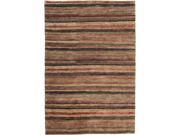 8 x 11 Nights in Tobago Champagne and Espresso Area Throw Rug