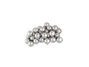 60ct Shiny Silver Splendor Shatterproof Christmas Ball Ornaments 2.5 60mm