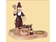 4.75 Muller Wooden Santa with Sledge Carrying Gifts Christmas Table Top Candle Holder