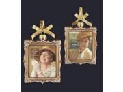 4.0 Downton Abbey Gold Glass Isobel Crawley and Violet Crawley Picture Frame Christmas Ornament