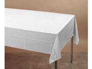 Club Pack of 24 White Disposable Plastic Table Cloth Covers 9