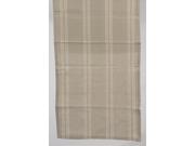 55 x 15.75 Naturelle et Terreuse Brown and White Striped Table Runner