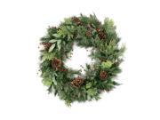 30 Pre lit Pine Cone Berry Cedar and Pine Artificial Christmas Wreath Clear Lights