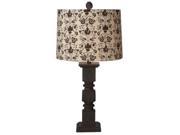 Pack of 2 Traditional Style Distressed Lamps with Brocade Shades 31