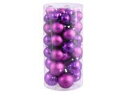 50ct Light Magenta Pink Shiny Matte Shatterproof Christmas Ball Ornaments 2.4 3 4