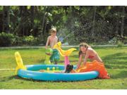 84.5 Blue and Yellow Inflatable Dinosaur Themed Children s Play Pool