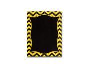 Pack of 4 Wood Yellow and Black Chevron Chalkboard 15.5 x 20