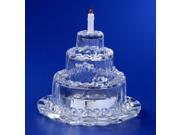 Pack of 6 Icy Crystal Illuminated Decorative Tiered Cake Figurines 4.5