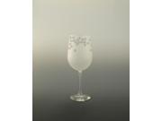 Set of 4 Nice Dice Etched Tall Wine Drinking Glasses 8 ounces