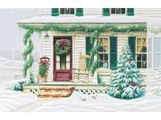 Pack of 16 Country House Fine Art Embossed Deluxe Christmas Greeting Cards