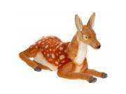Set of 2 Lifelike Handcrafted Extra Soft Plush Laying Down Deer Fawn Stuffed Animals 23.5