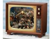 23.25 Amusements LED Lighted Musical Animated TV with Religious Nativity Christmas Scene