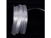 Sheer Metallic Silver Wired Craft Ribbon 9.5mm x 200 Yards