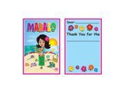 Club Pack of 96 Multi Colored Hula Baby Thank You Notes 5.5