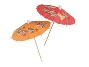 Club Pack of 288 Floral Parasol Tropical Umbrella Food Drink or Decoration Party Picks 6