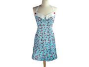 33 Blue and Burgundry Red Retro Jackie Adjustable Chef s Apron