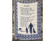 A Son s Reflection Inspirational Poem Blue Two Layer Jacquard Throw Blanket 46 X 60