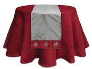 Pack of 2 Gray and Red Snowflake Table Top Runner 72