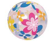 20 Colorful 6 Panel Flower Print Inflatable Beach Ball Swimming Pool Toy