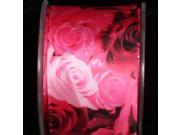 Perfect Pink Rose Day Wired Craft Ribbon 2.5 x 27 Yards