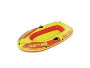 72 Red and Yellow Tropicana 100 Inflatable Single Person Boat