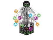 Pack of 6 Multi Colored Holy Bleep Birthday Foil Centerpieces 8.5