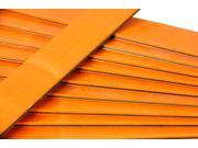 Club Pack of 25 Orange Colored Wooden Straight Edges with Metal Strips 12