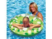 36 Classic Transparent Lime Green and White Polka Dot Inflatable Swimming Pool Inner Tube