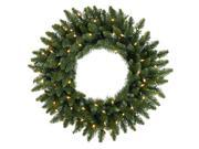 24 Pre Lit Eastern Pine Artificial Christmas Wreath Clear Lights